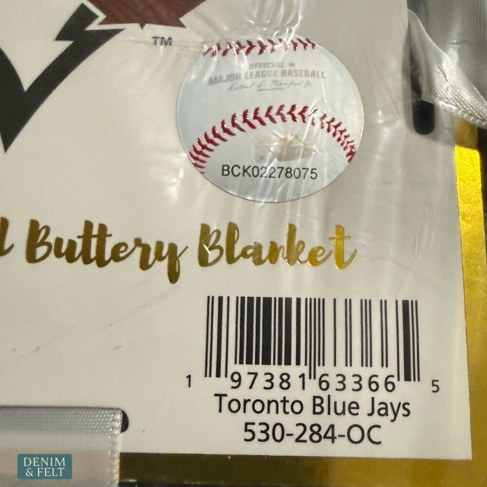 NEW Toronto Blue Jays Buttery Blanket Ombre Check 50x70 MLB Soft Plush‎ Throw - Picture 5 of 6